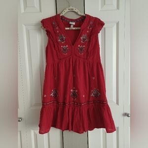 Knox Rose Embroidered Red Dress